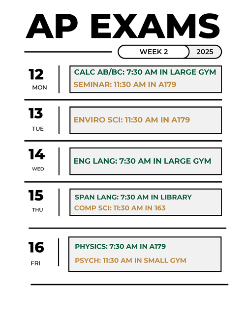 ap exam schedule